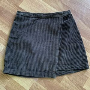 ABERCROMBIE and Fitch gray corduroy mini wrap skirt